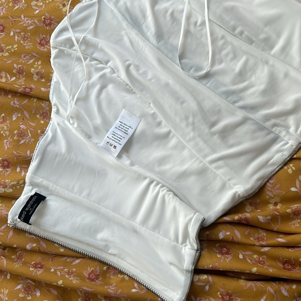 Naked Wardrobe The Crocodile Collection Croc Embossed Faux Leather Tube Top - Picture 5 of 8